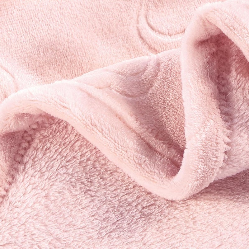 BORITAR Baby Blanket for Girls Ultra Soft Cozy Fleece Baby Blankets, Warm and Lightweight Toddler Blanket with Elegant Floral Printed for Bed Stroller Crib Travel, 30x40 Inch, Pink - Image 3
